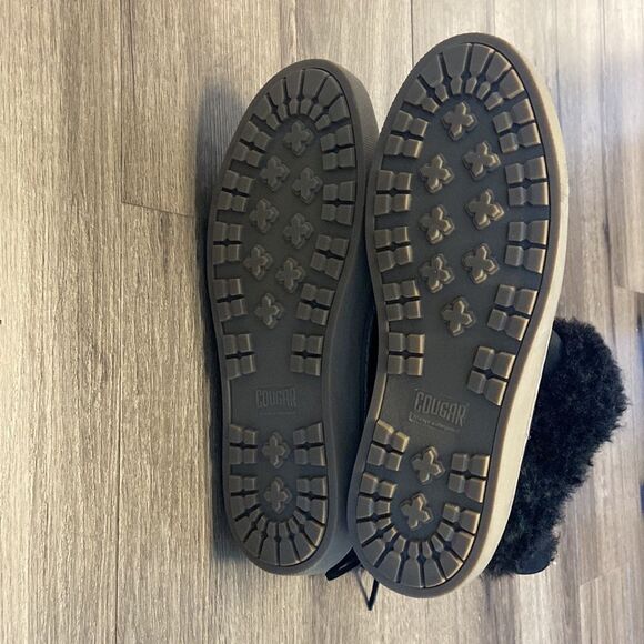 Cougar Devon Black Suede Waterproof Winter Sneaker Boots - Fur-Lined Black Sz 10 - Picture 7 of 11